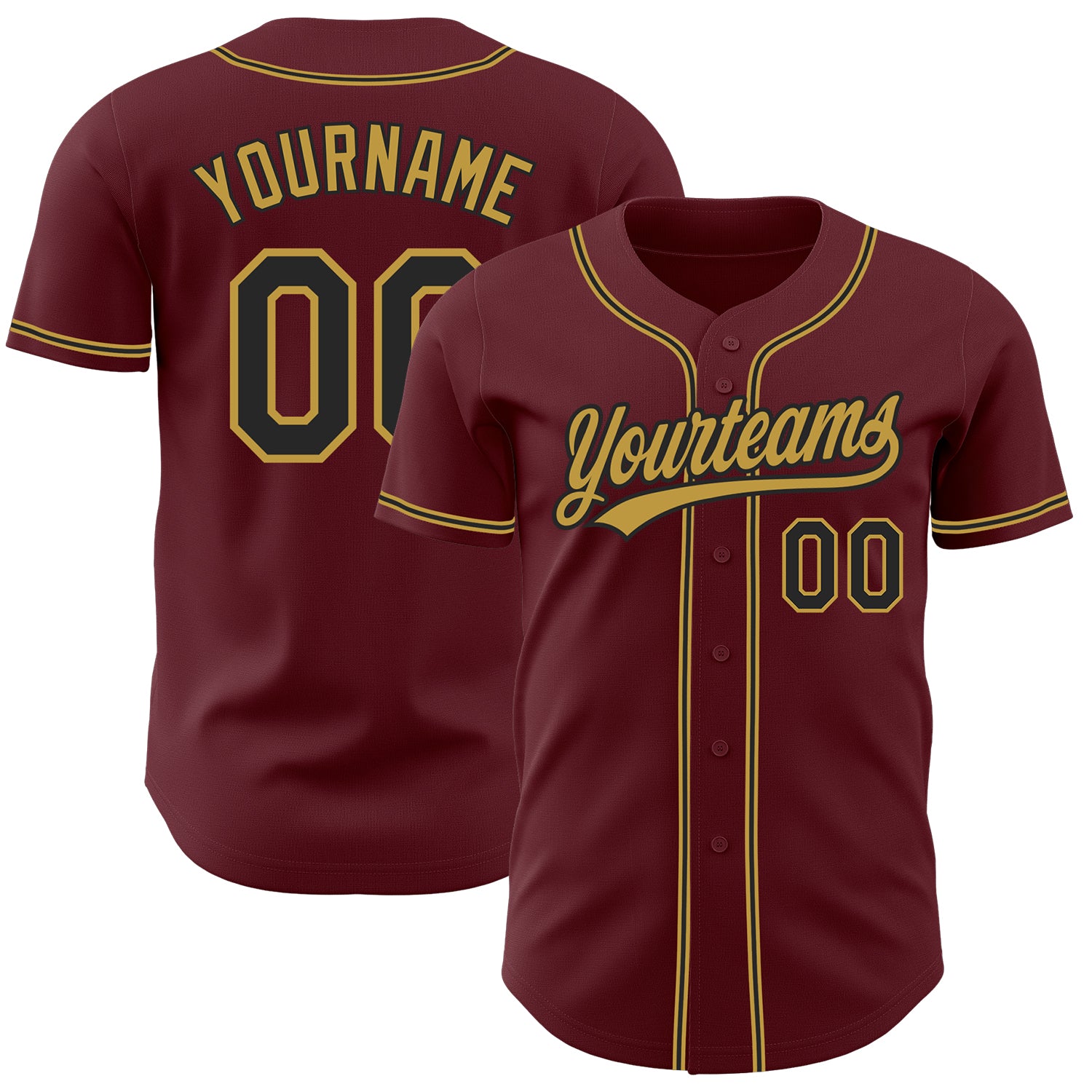 Custom-Burgundy-Black-Old-Gold-Baseball-MLB-Jersey-8541