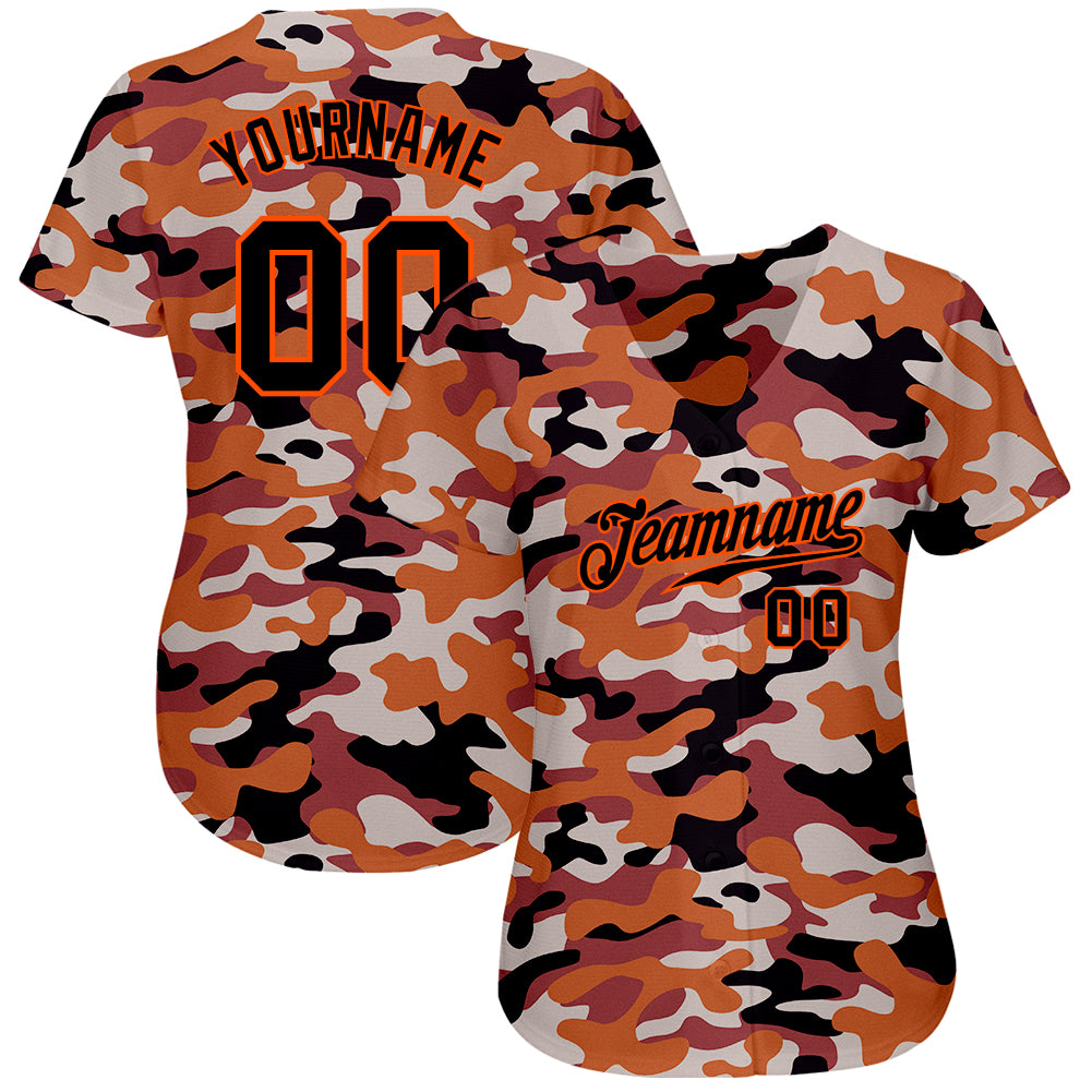 Custom-Camo-Black-Orange-Salute-To-Service-Baseball-MLB-Jersey-9303