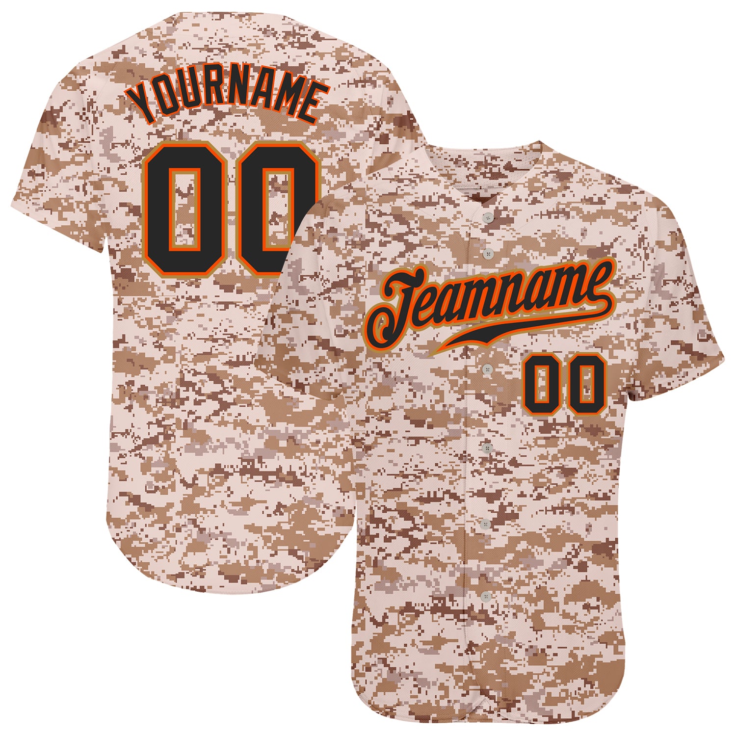 Custom-Camo-Black-Orange-Salute-To-Service-Baseball-MLB-Jersey-9818