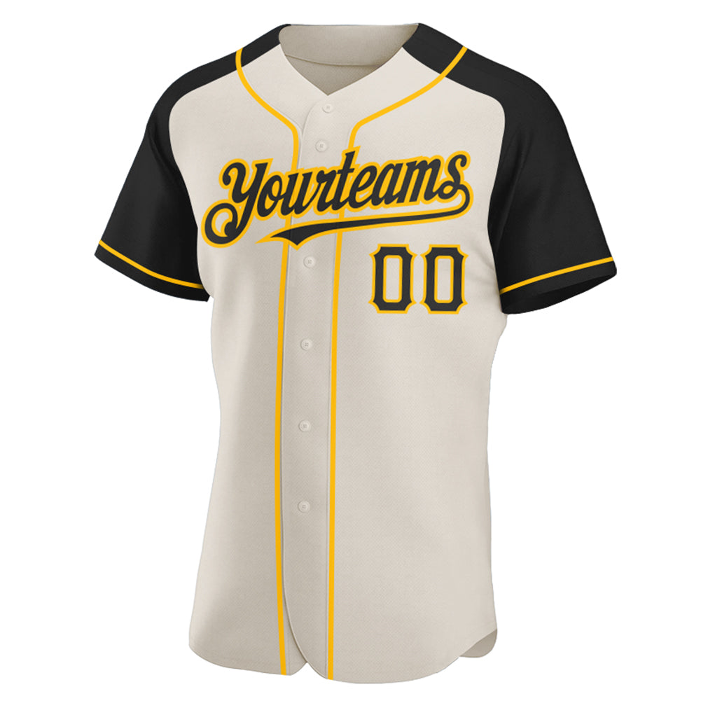 Custom-Cream-Black-Gold-Baseball-MLB-Jersey-6759