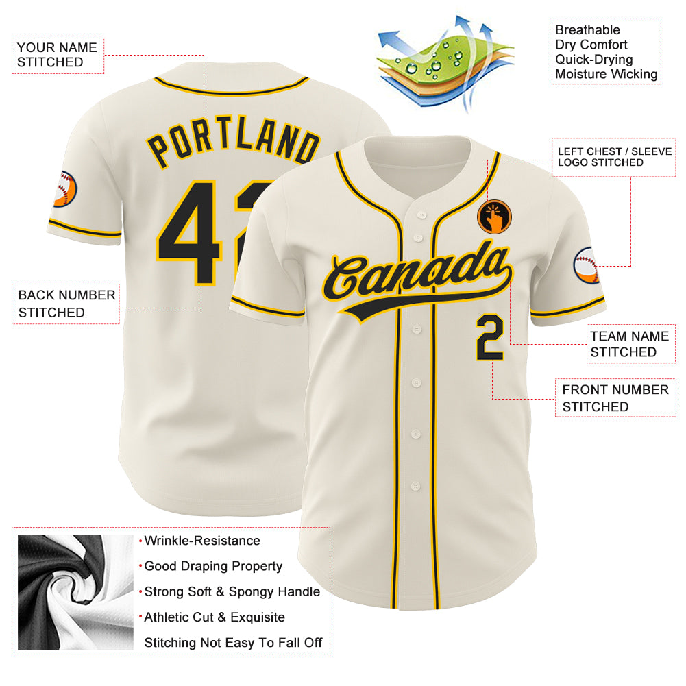 Custom-Cream-Black-Gold-Baseball-MLB-Jersey-7298