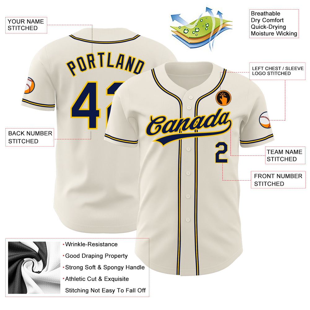 Custom-Cream-Navy-Gold-Baseball-MLB-Jersey-7758
