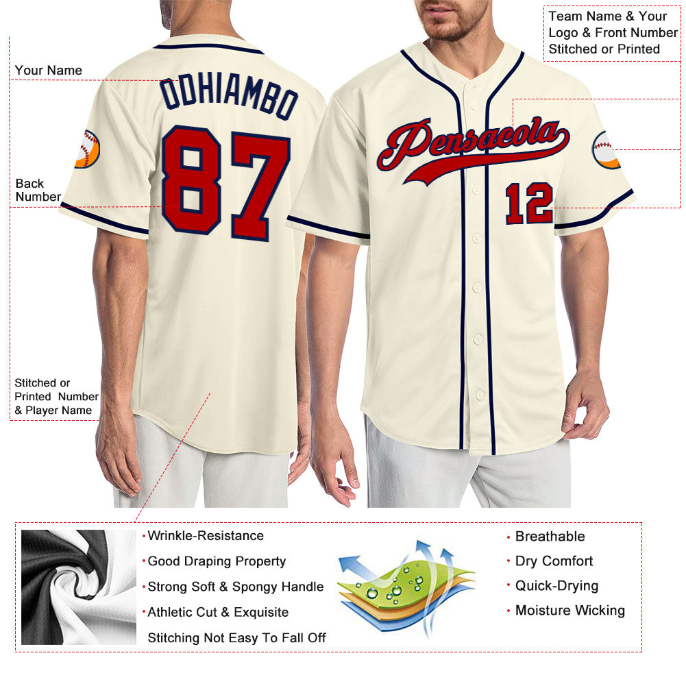 Custom-Cream-Red-Navy-Baseball-MLB-Jersey-5261
