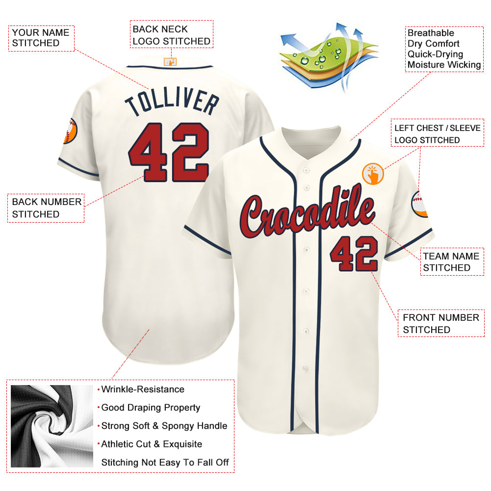 Custom-Cream-Red-Navy-Baseball-MLB-Jersey-8140