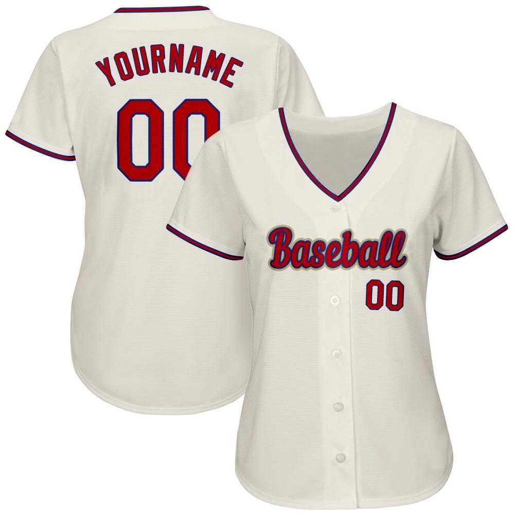 Custom-Cream-Red-Royal-Baseball-MLB-Jersey-9259