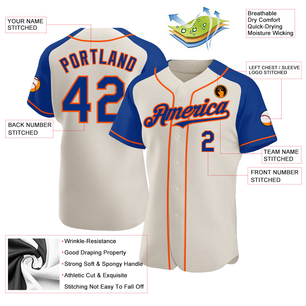 Custom-Cream-Royal-Orange-Baseball-MLB-Jersey-2326