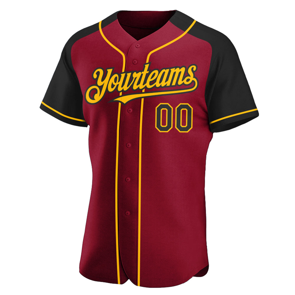 Custom-Crimson-Black-Gold-Baseball-MLB-Jersey-6034