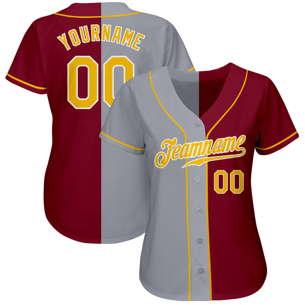Custom-Crimson-Gold-Gray-Split-Fashion-Baseball-MLB-Jersey-4865