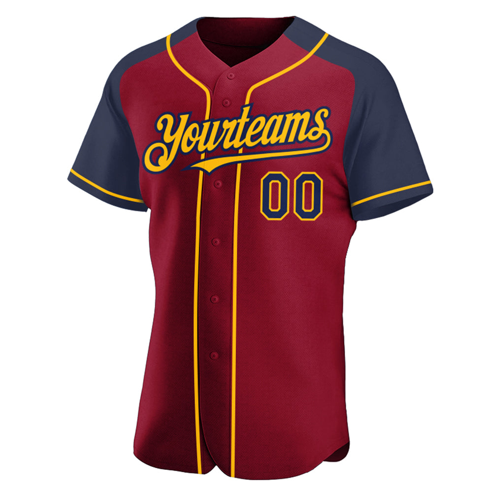 Custom-Crimson-Navy-Gold-Baseball-MLB-Jersey-8188