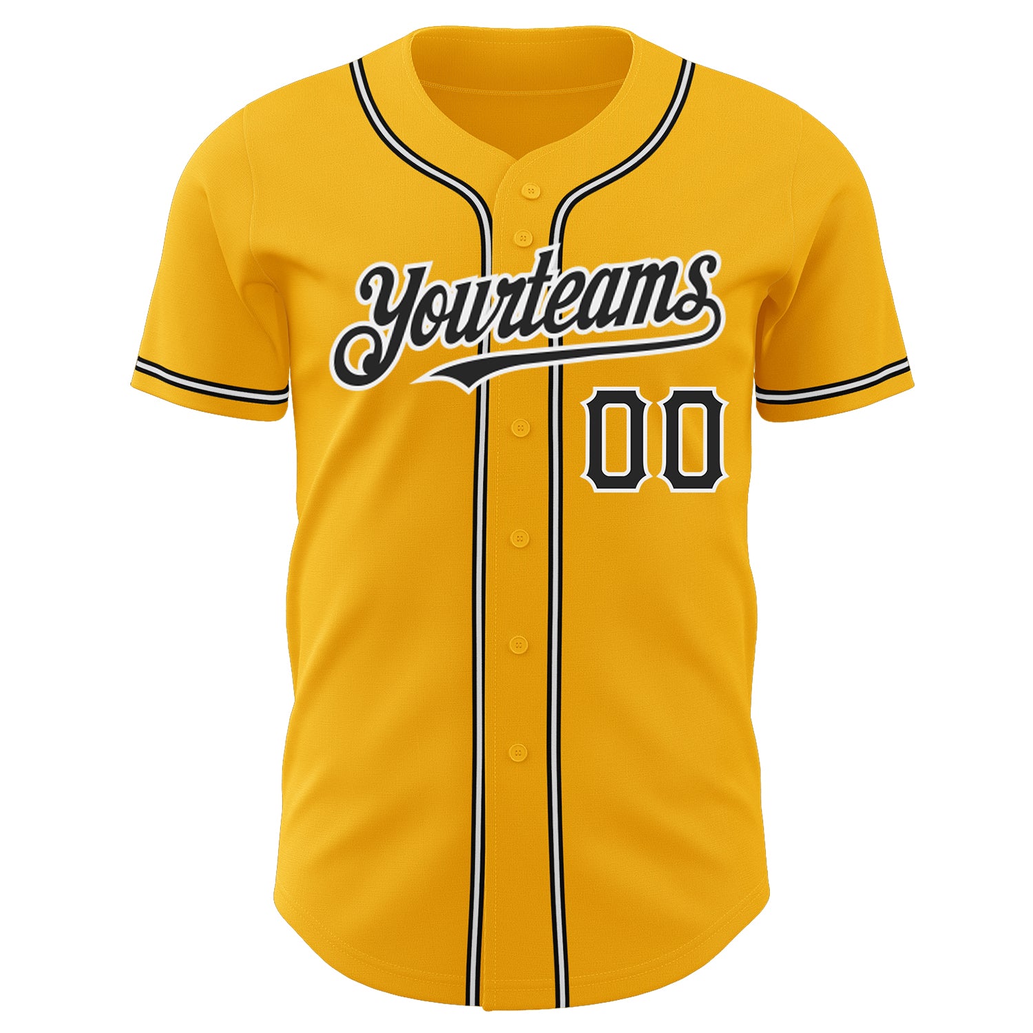 Custom-Gold-Black-White-Baseball-MLB-Jersey-6385