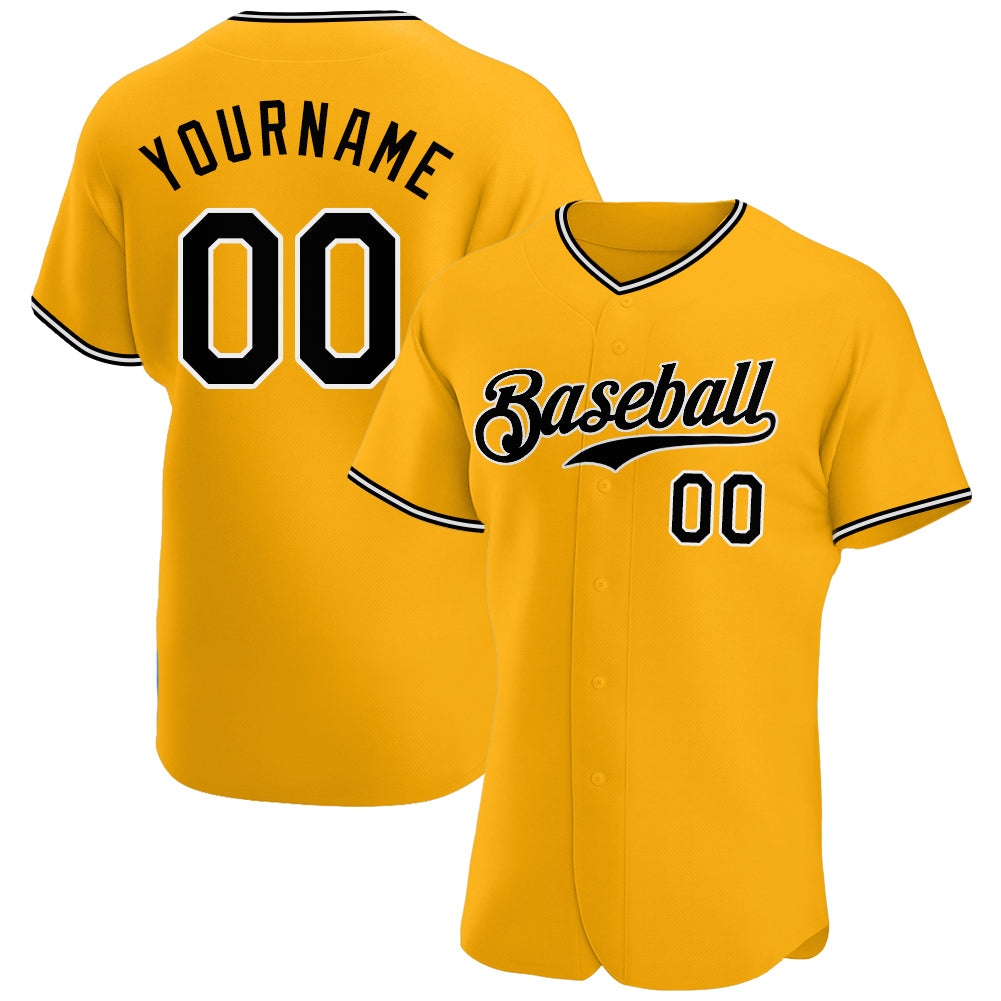 Custom-Gold-Black-White-Baseball-MLB-Jersey-6882