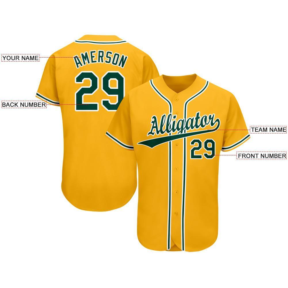 Custom-Gold-Green-White-Baseball-MLB-Jersey-8545