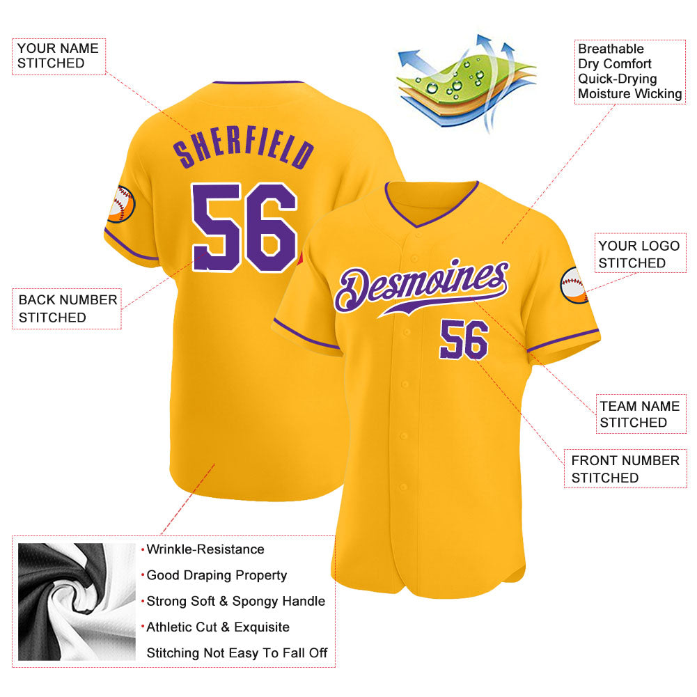 Custom-Gold-Purple-White-Baseball-MLB-Jersey-1350