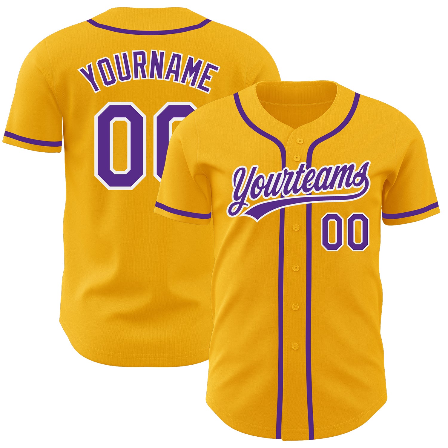 Custom-Gold-Purple-White-Baseball-MLB-Jersey-6156