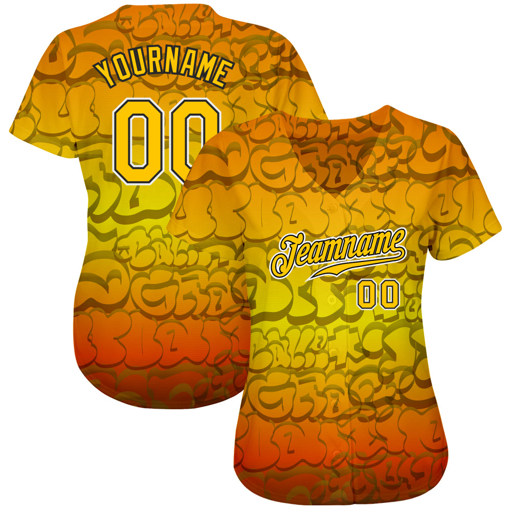 Custom-Graffiti-Pattern-Gold-Black-3D-Baseball-MLB-Jersey-1080