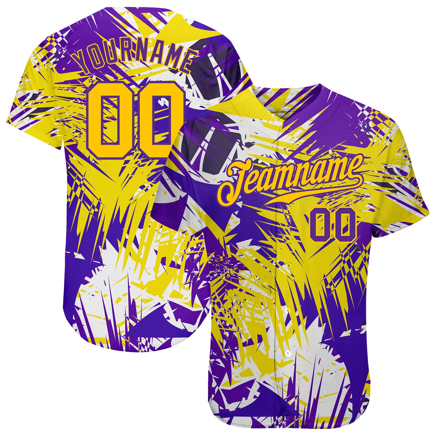 Custom-Graffiti-Pattern-Gold-Purple-3D-Baseball-MLB-Jersey-6859