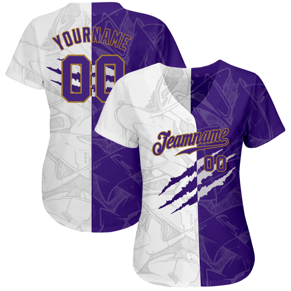 Custom-Graffiti-Pattern-Purple-Old-Gold-3D-Baseball-MLB-Jersey-2670