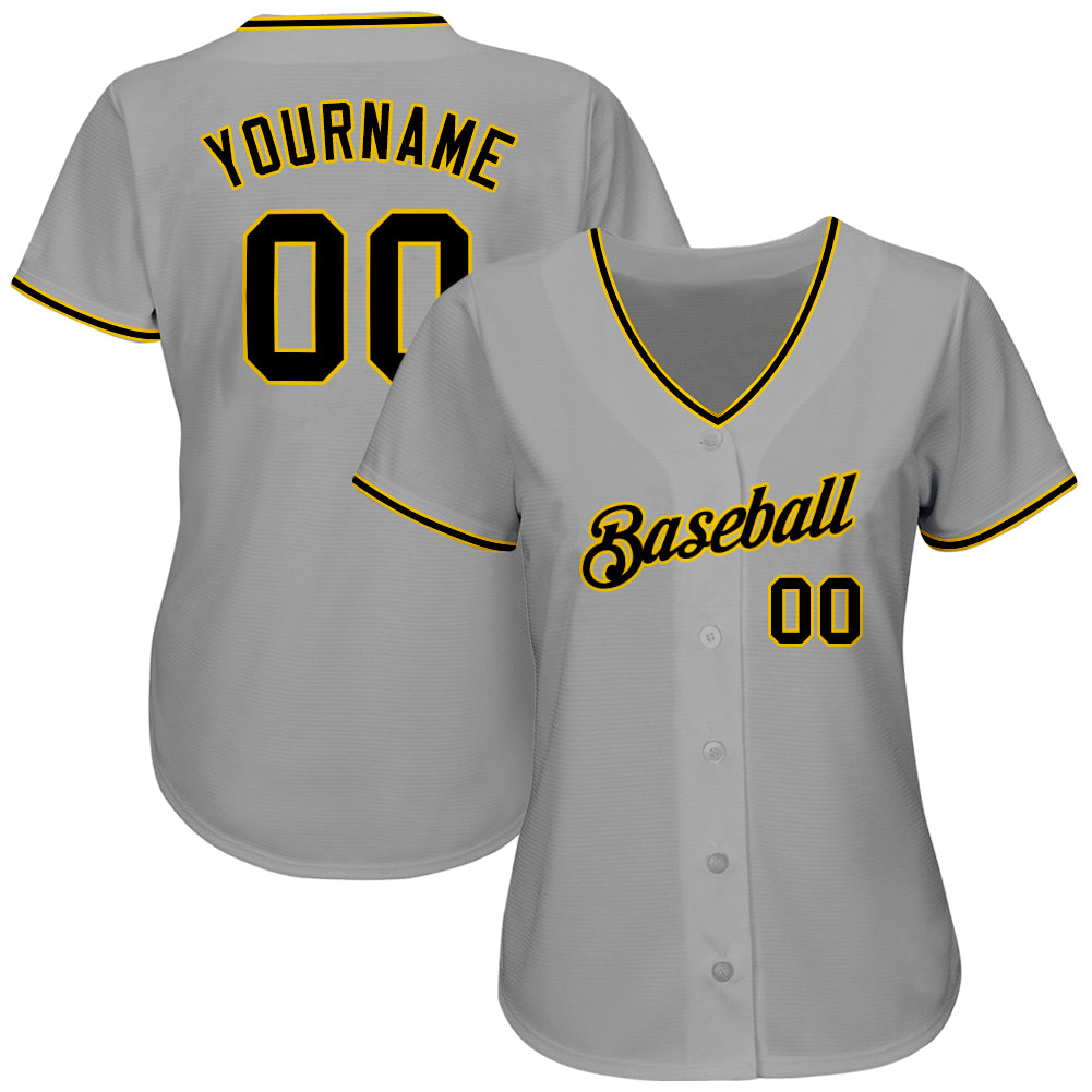 Custom-Gray-Black-Gold-Baseball-MLB-Jersey-2552