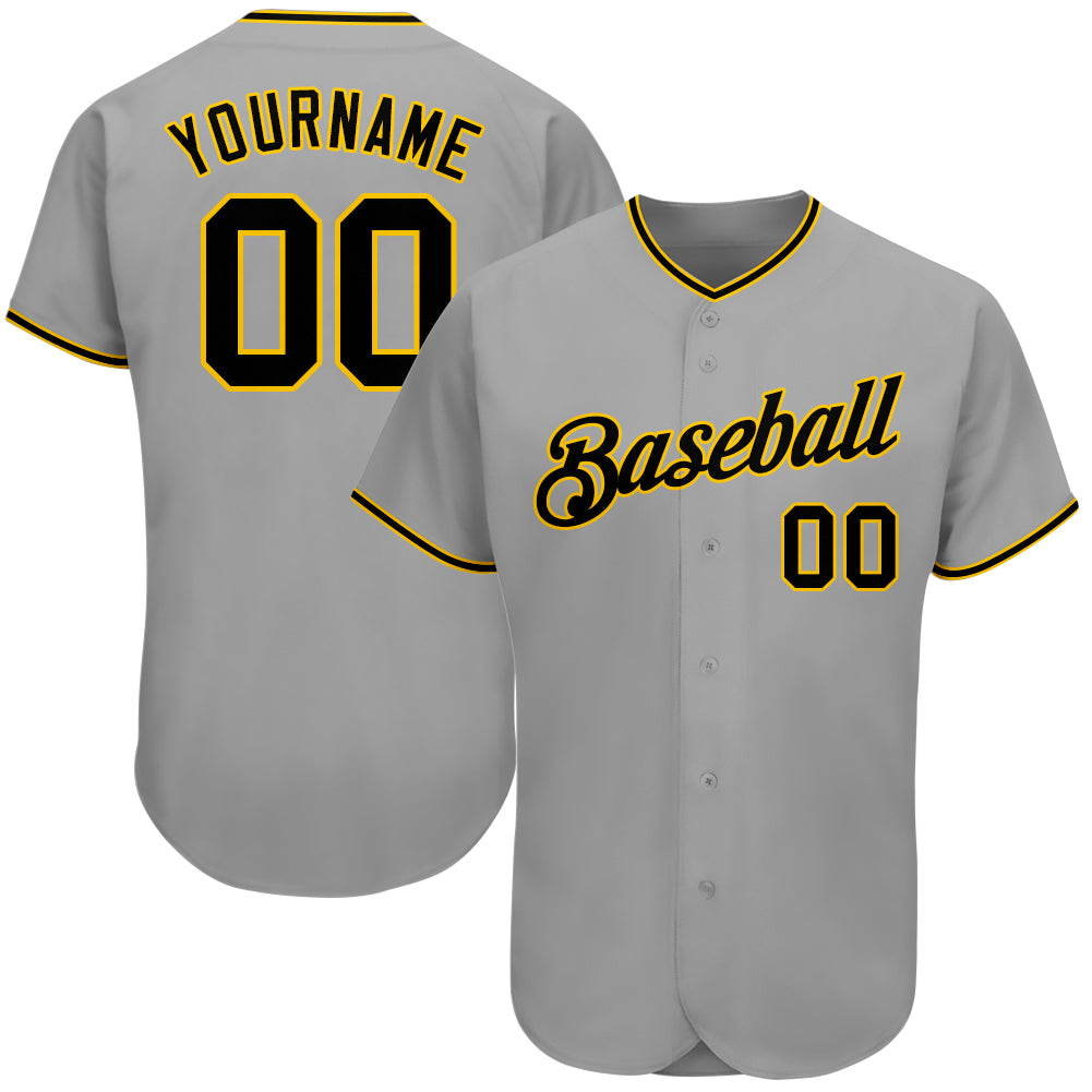 Custom-Gray-Black-Gold-Baseball-MLB-Jersey-6930