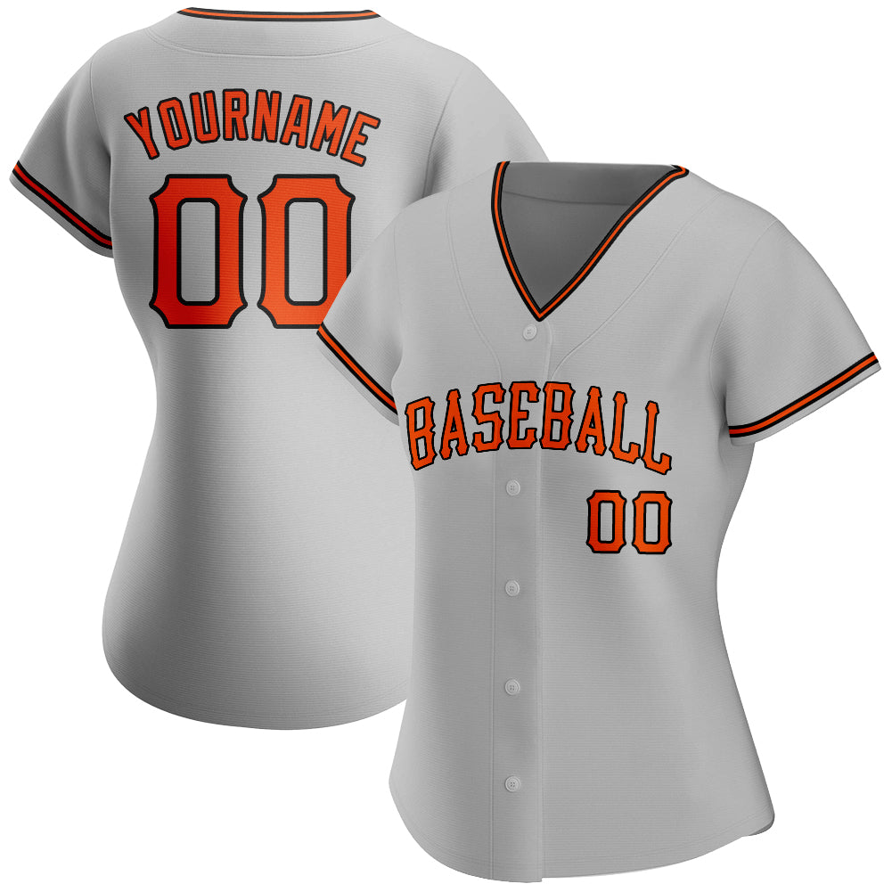 Custom-Gray-Orange-Black-Baseball-MLB-Jersey-1322