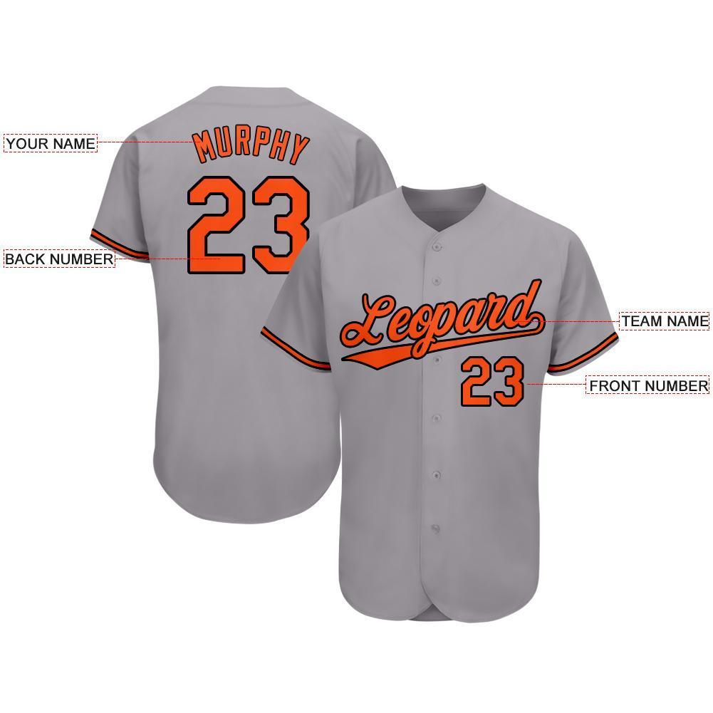 Custom-Gray-Orange-Black-Baseball-MLB-Jersey-5867