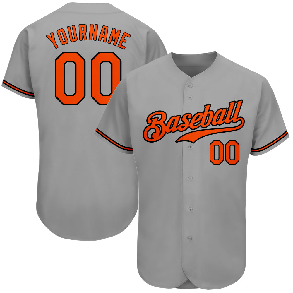 Custom-Gray-Orange-Black-Baseball-MLB-Jersey-6203