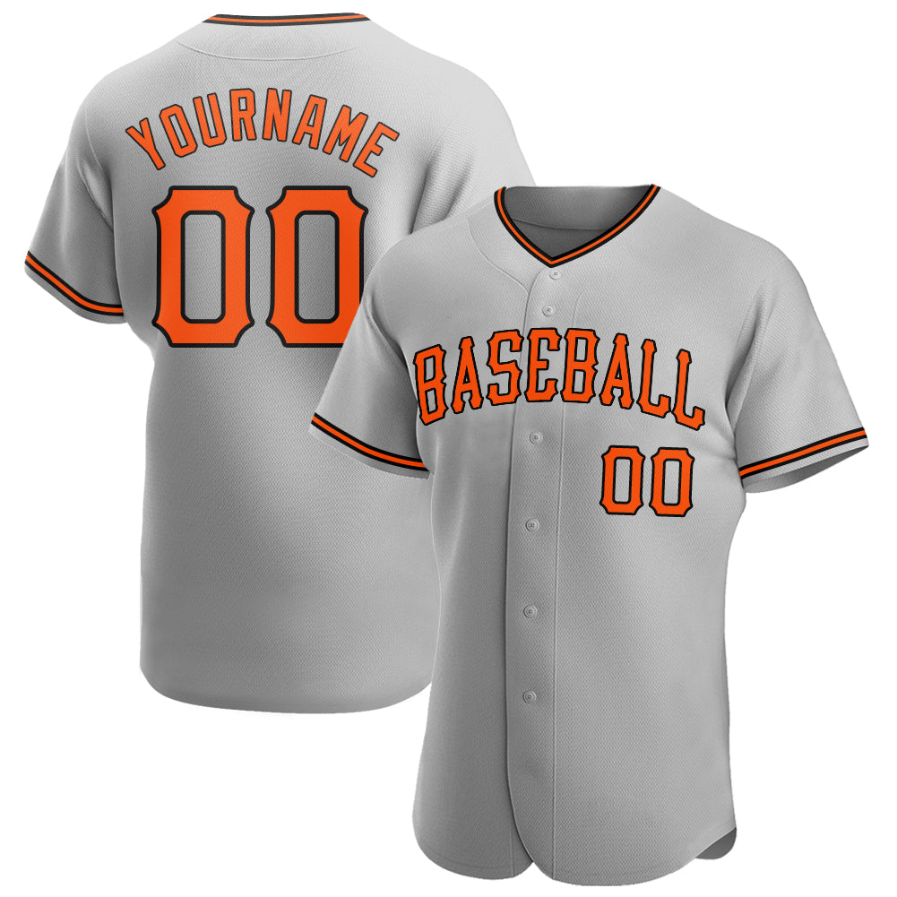 Custom-Gray-Orange-Black-Baseball-MLB-Jersey-6403
