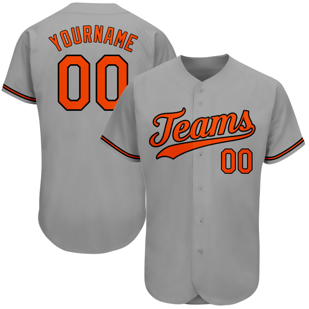 Custom-Gray-Orange-Black-Baseball-MLB-Jersey-6462