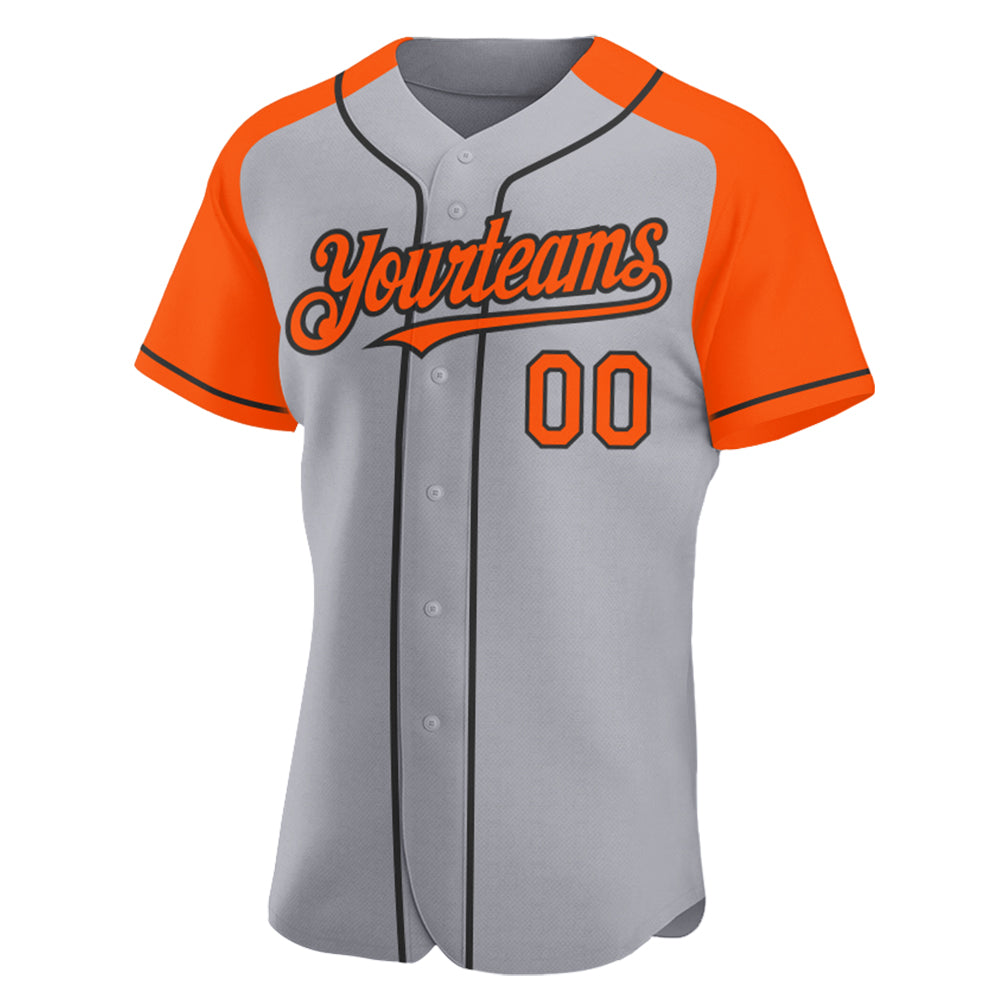 Custom-Gray-Orange-Black-Baseball-MLB-Jersey-6734