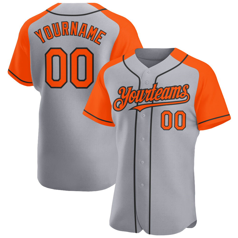 Custom-Gray-Orange-Black-Baseball-MLB-Jersey-9843
