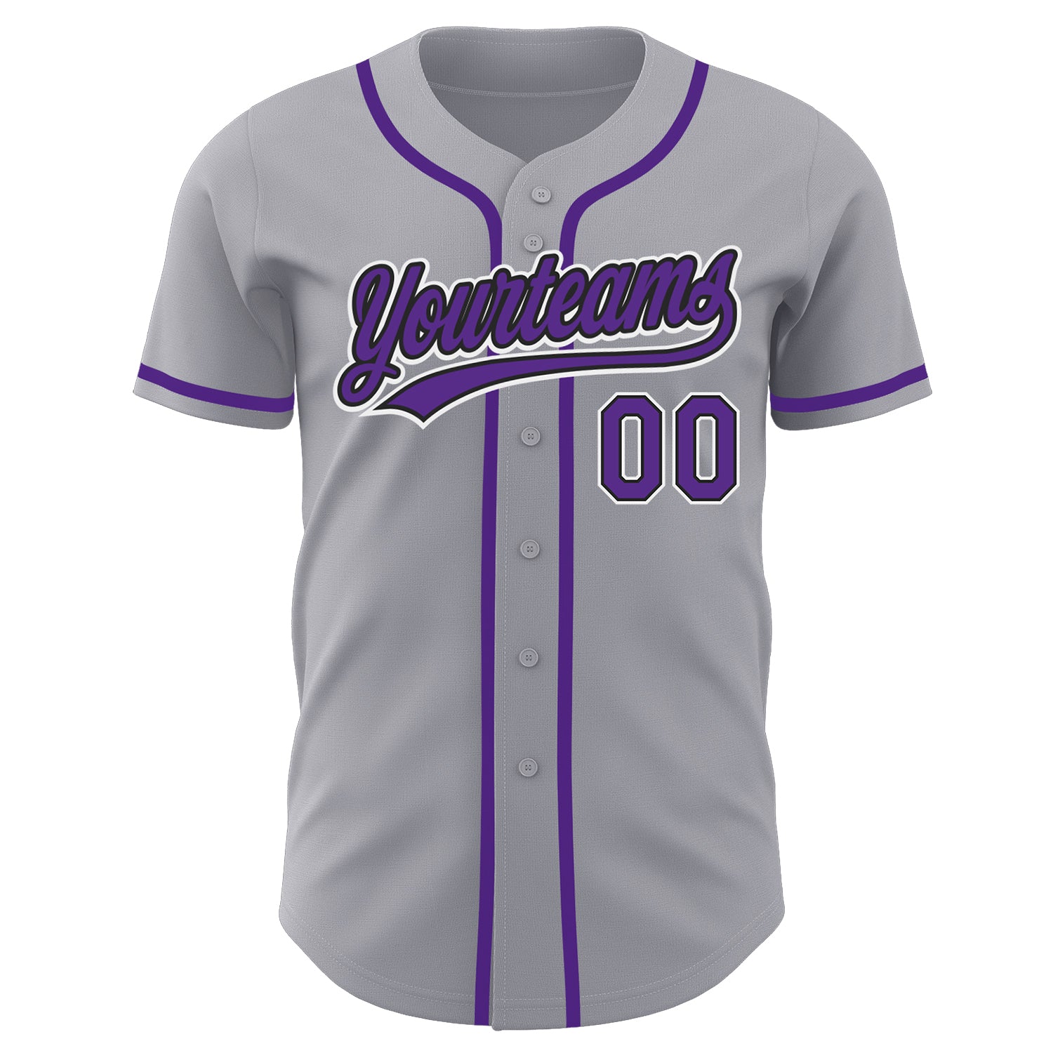 Custom-Gray-Purple-Black-Baseball-MLB-Jersey-2539