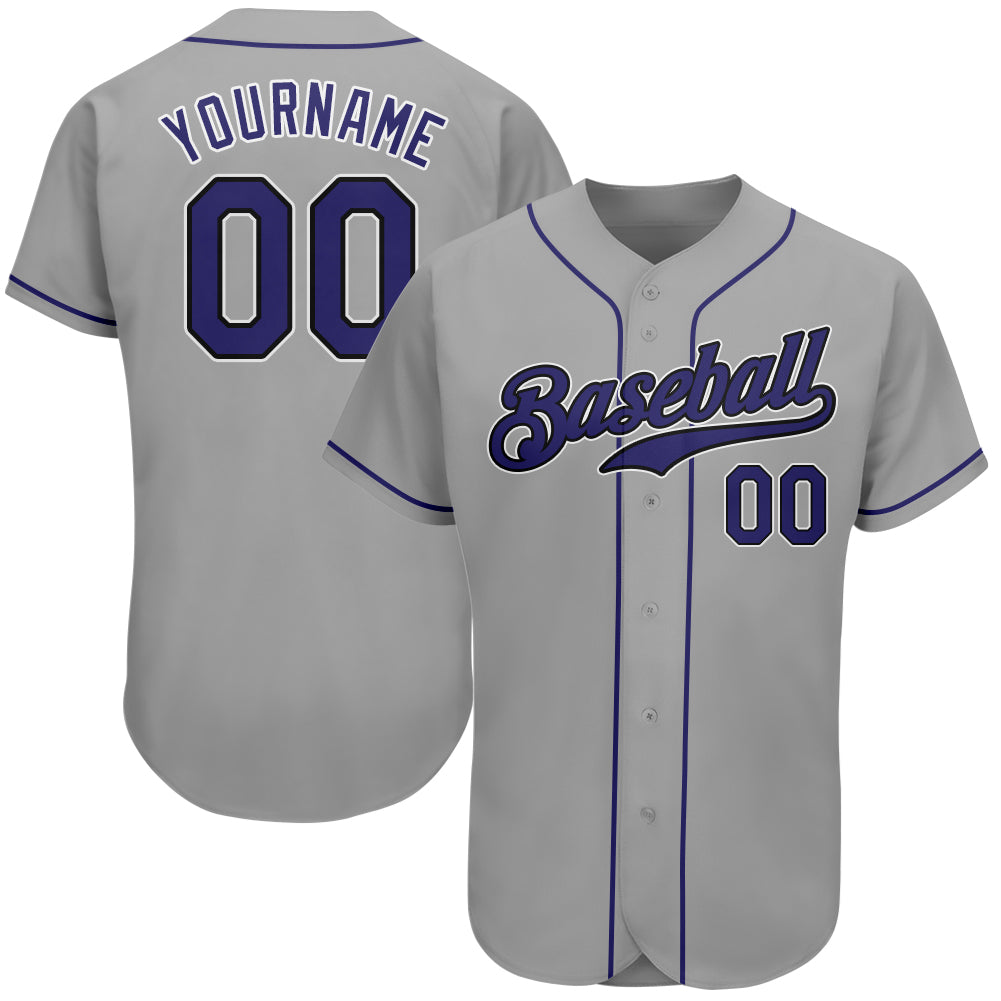 Custom-Gray-Purple-Black-Baseball-MLB-Jersey-6856