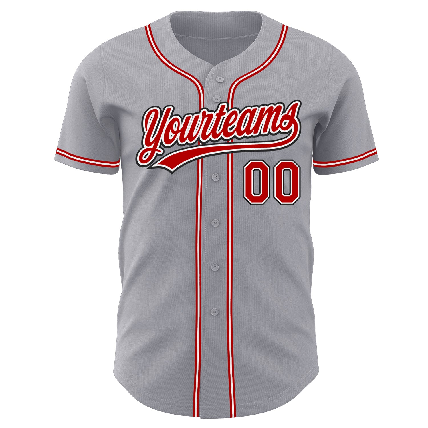 Custom-Gray-Red-Black-Baseball-MLB-Jersey-1805