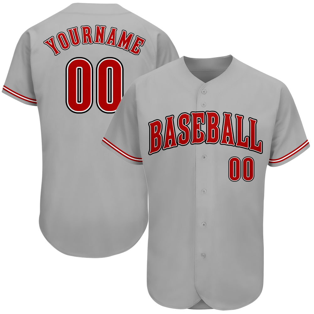 Custom-Gray-Red-Black-Baseball-MLB-Jersey-3376