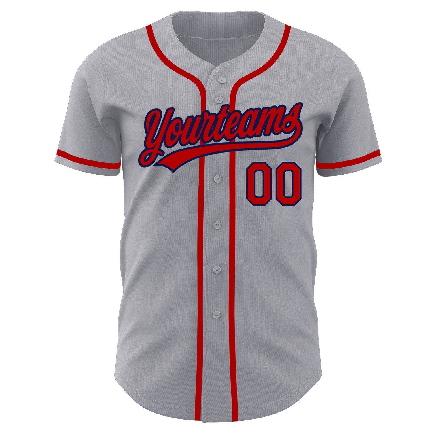 Custom-Gray-Red-Navy-Baseball-MLB-Jersey-4936