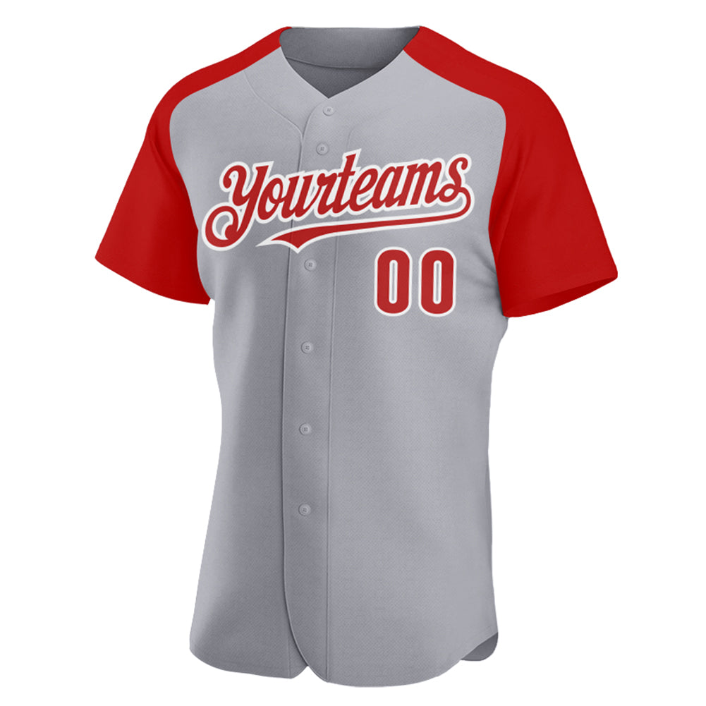 Custom-Gray-Red-White-Baseball-MLB-Jersey-7940
