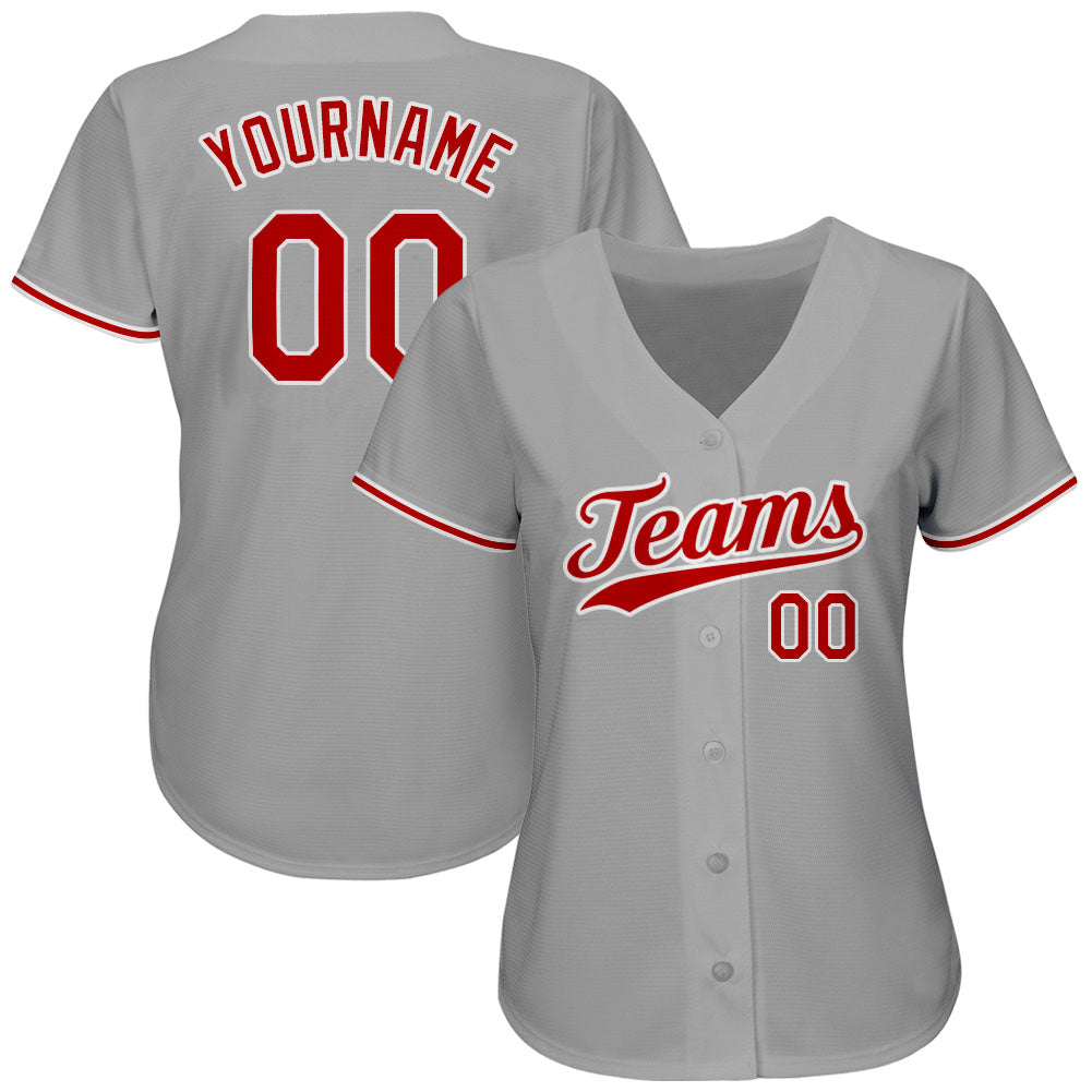 Custom-Gray-Red-White-Baseball-MLB-Jersey-8062