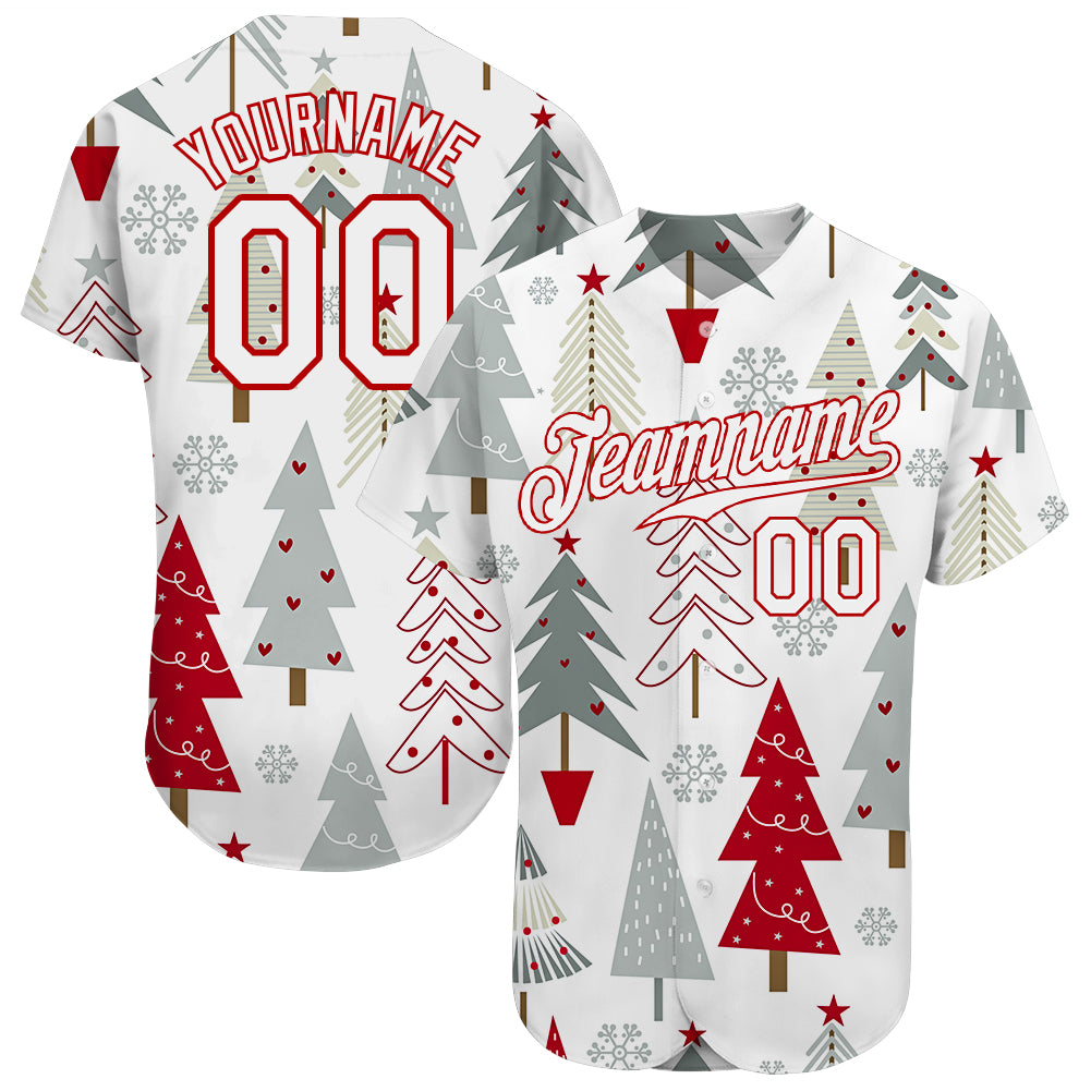 Custom-Gray-White-Red-Christmas-3D-Baseball-MLB-Jersey-1596