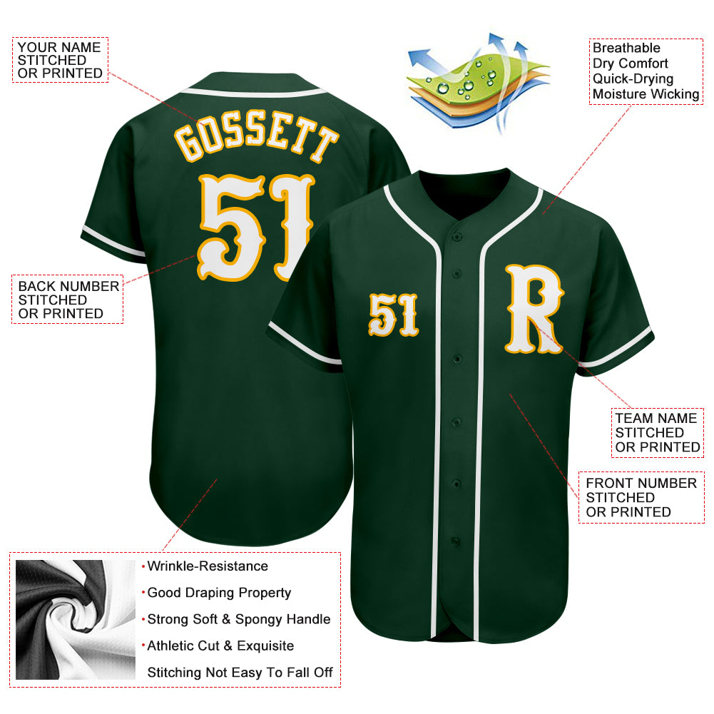 Custom-Green-White-Gold-Baseball-MLB-Jersey-4549