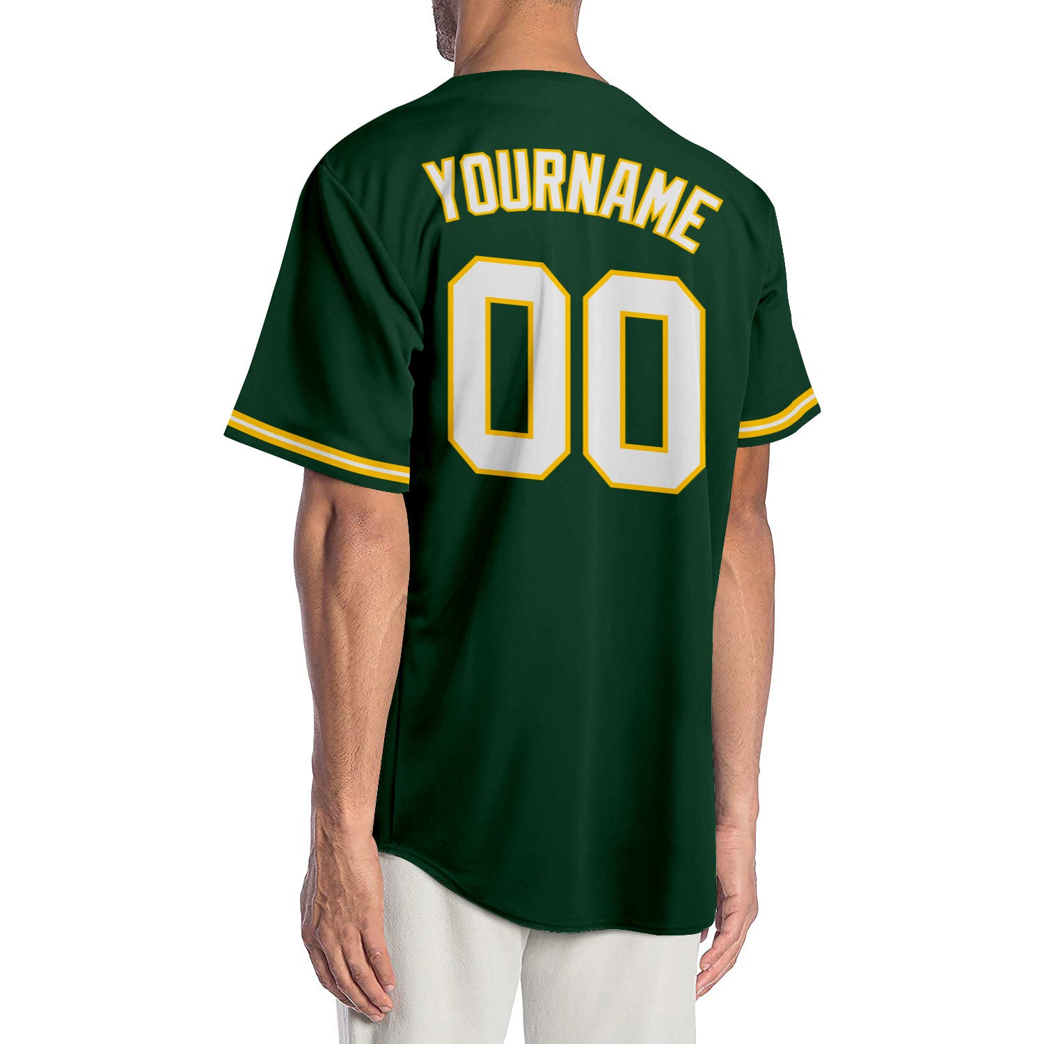 Custom-Green-White-Gold-Baseball-MLB-Jersey-5447
