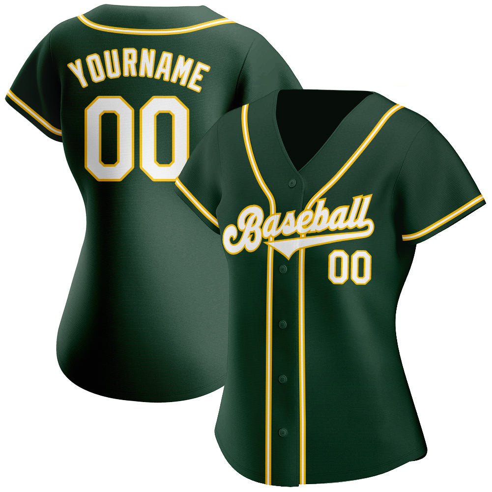 Custom-Green-White-Gold-Baseball-MLB-Jersey-6370