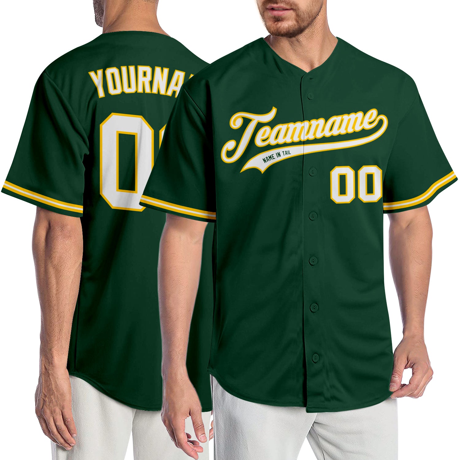 Custom-Green-White-Gold-Baseball-MLB-Jersey-8513