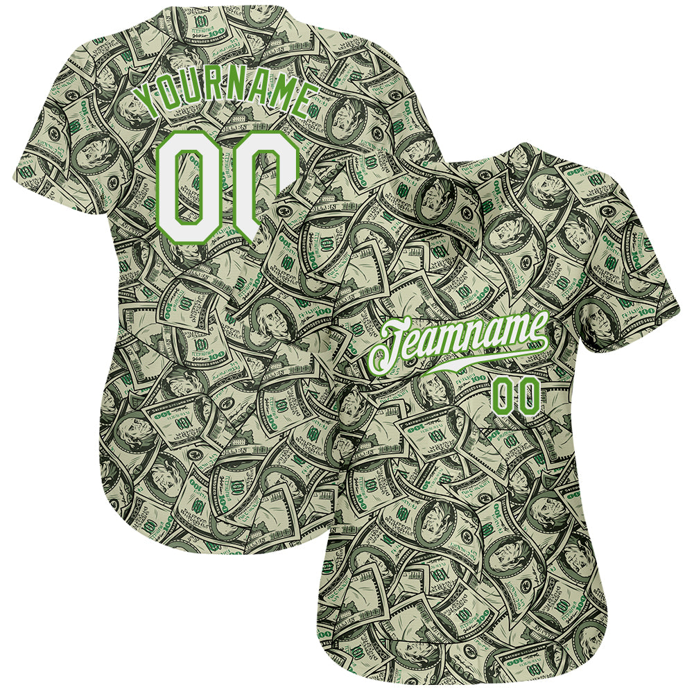 Custom-Green-White-Neon-Green-Design-Dollar-Baseball-MLB-Jersey-1979