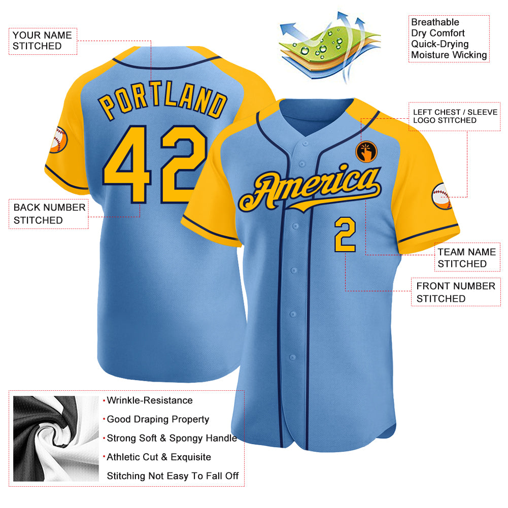 Custom-Light-Blue-Gold-Navy-Baseball-MLB-Jersey-3934