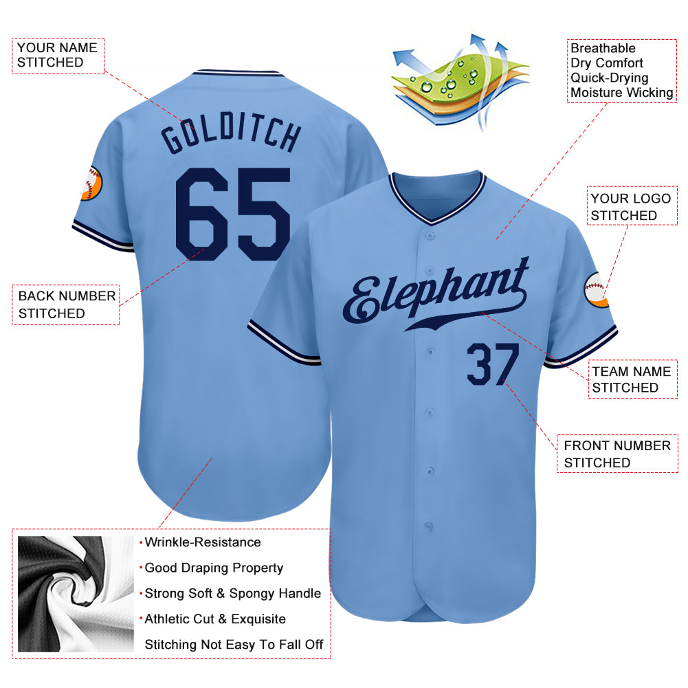 Custom-Light-Blue-Navy-White-Baseball-MLB-Jersey-9385