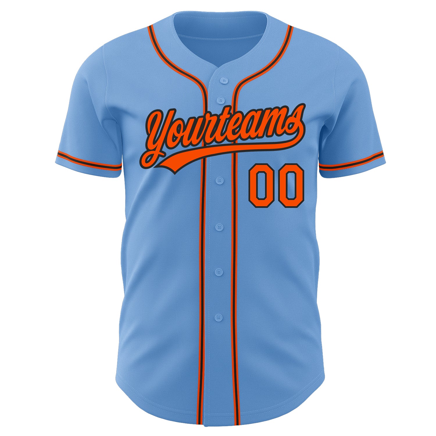 Custom-Light-Blue-Orange-Black-Baseball-MLB-Jersey-2736