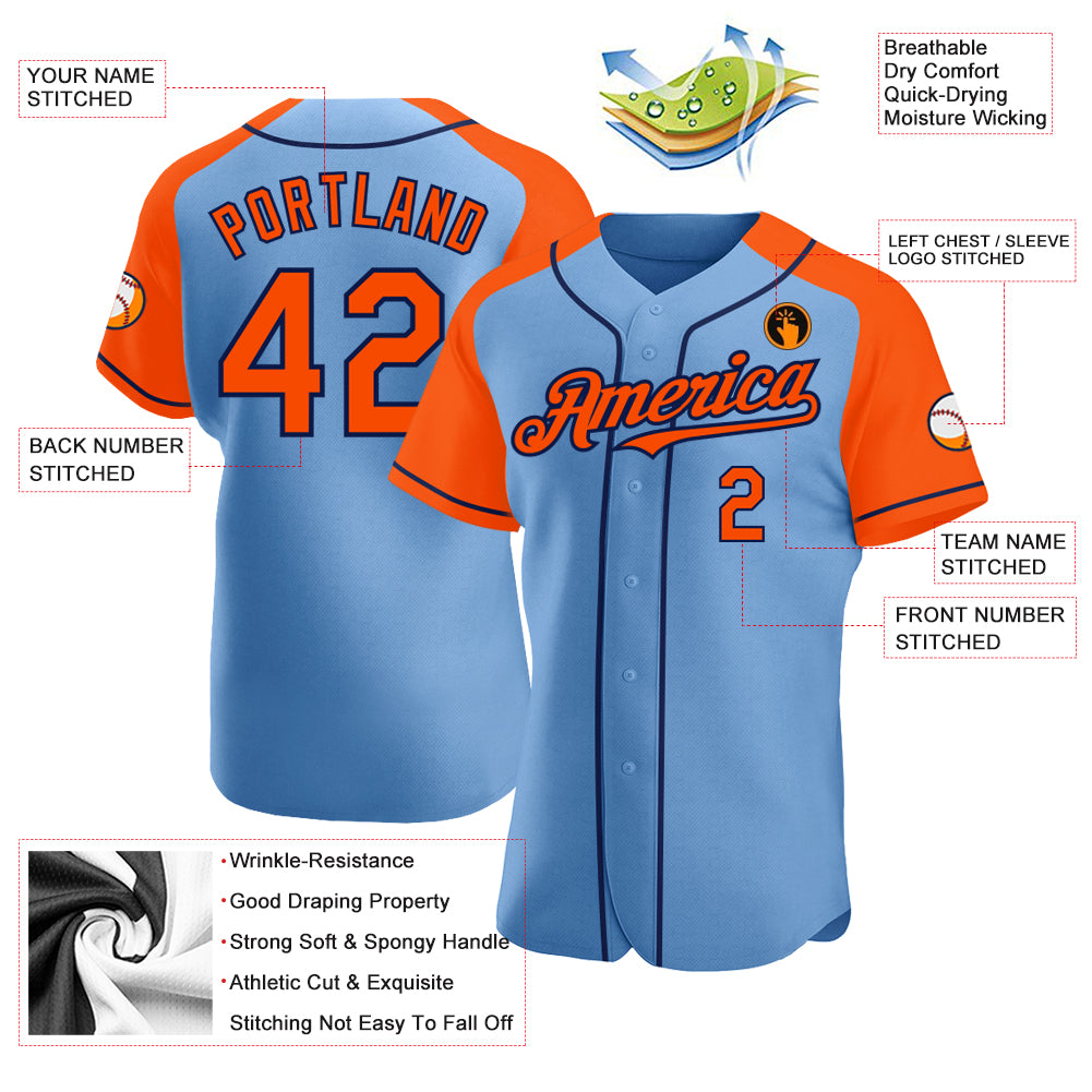 Custom-Light-Blue-Orange-Navy-Baseball-MLB-Jersey-6923