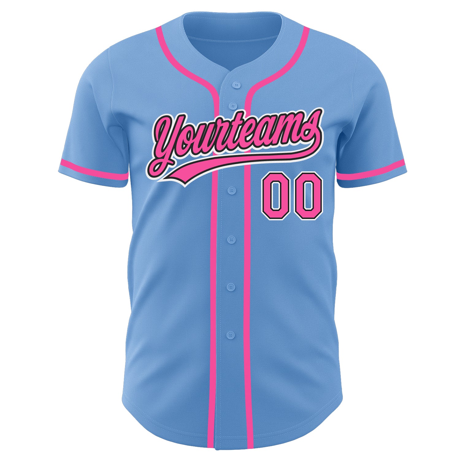 Custom-Light-Blue-Pink-Black-Baseball-MLB-Jersey-3867