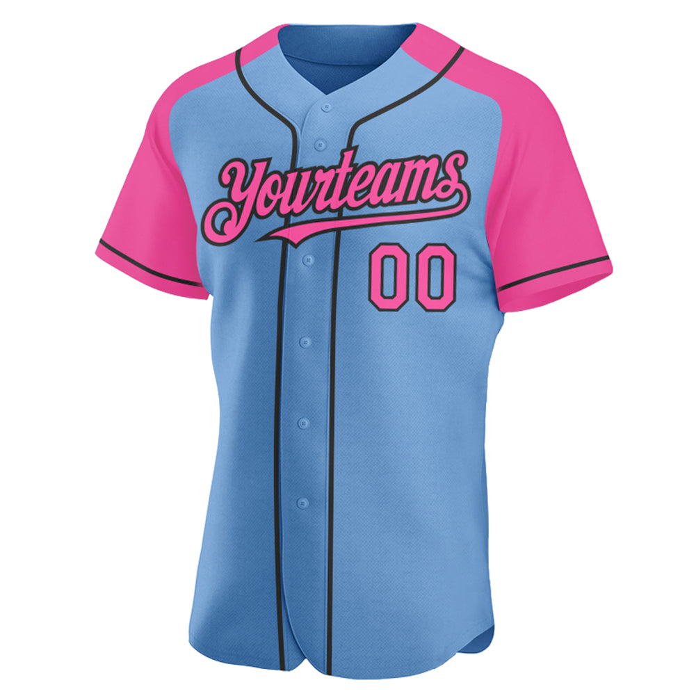 Custom-Light-Blue-Pink-Black-Baseball-MLB-Jersey-5000