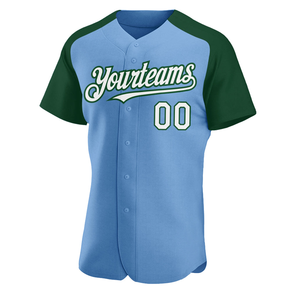Custom-Light-Blue-White-Green-Baseball-MLB-Jersey-3702